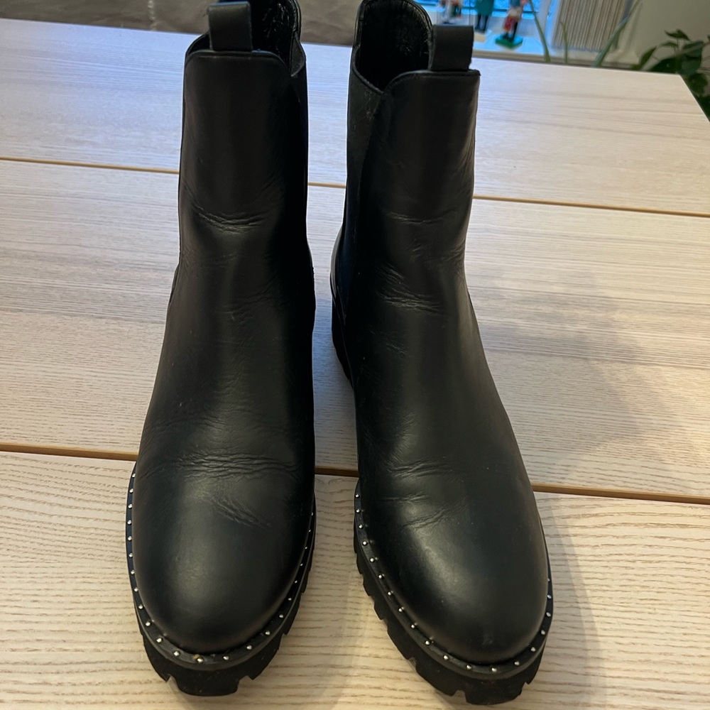 Freda Salvador Brooke Rain Resistant Boot  - Black Calf - Picture 4 of 14